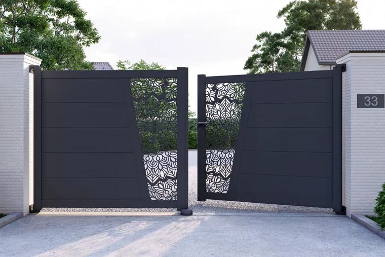 Portail aluminium & clôture — Espace Confort Habitat